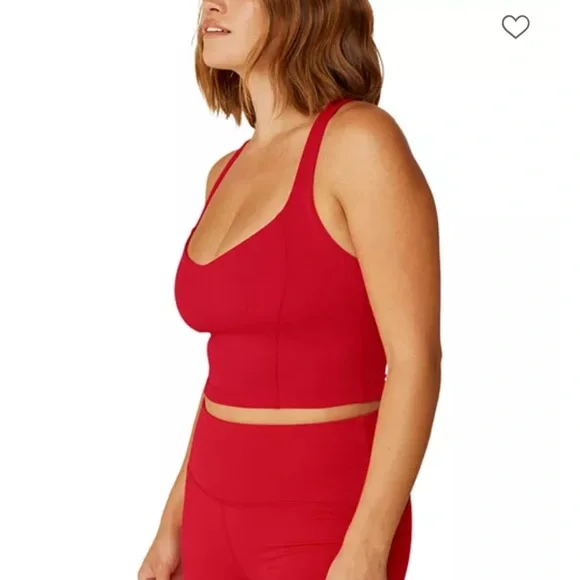 Beyond Yoga Powerbeyond Intensity Cropped Tank in Retro Red Size Small RT$78 - Picture 3 of 8